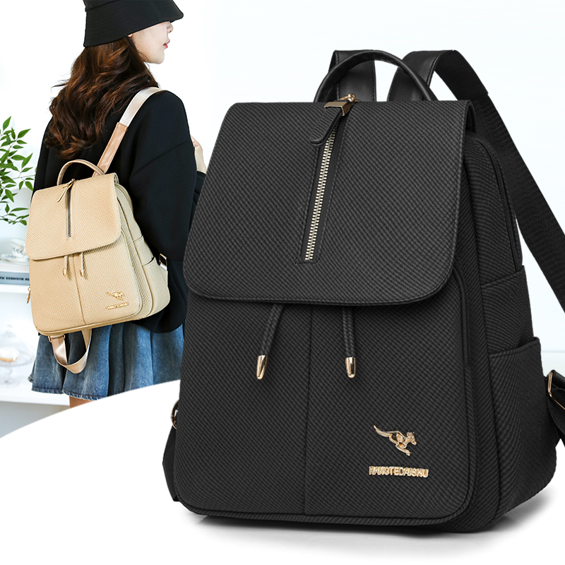 Leather Work Rucksack - Mochila de Viagem Durável para Mulheres,