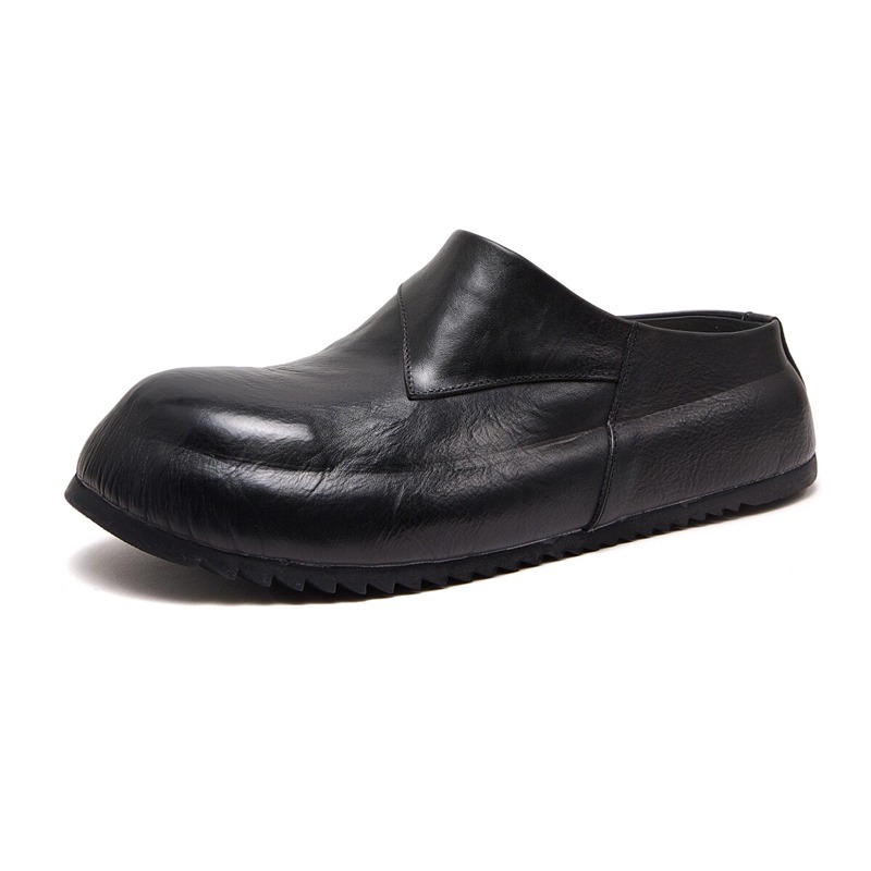 Leather Work Flats - Mocassins Masculinos de Couro Genuíno de