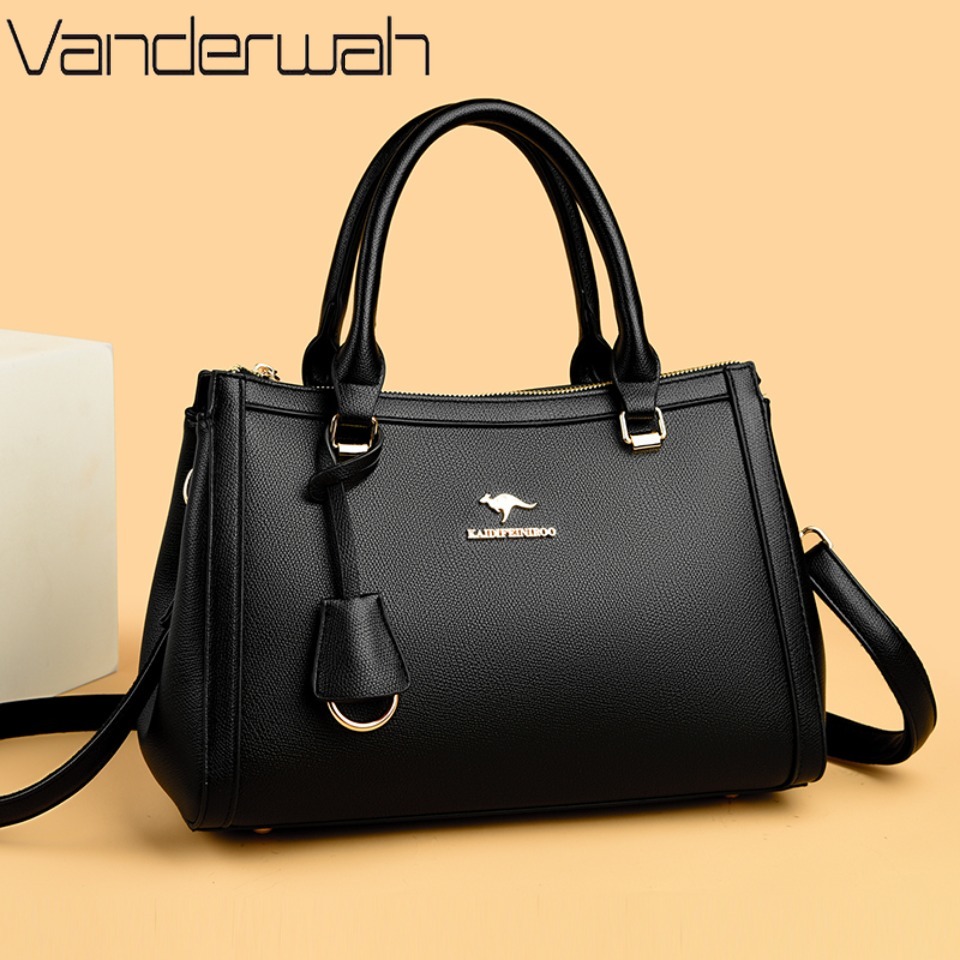 Leather Work Bag Women - Bolsa Transversal de Ombro em Couro