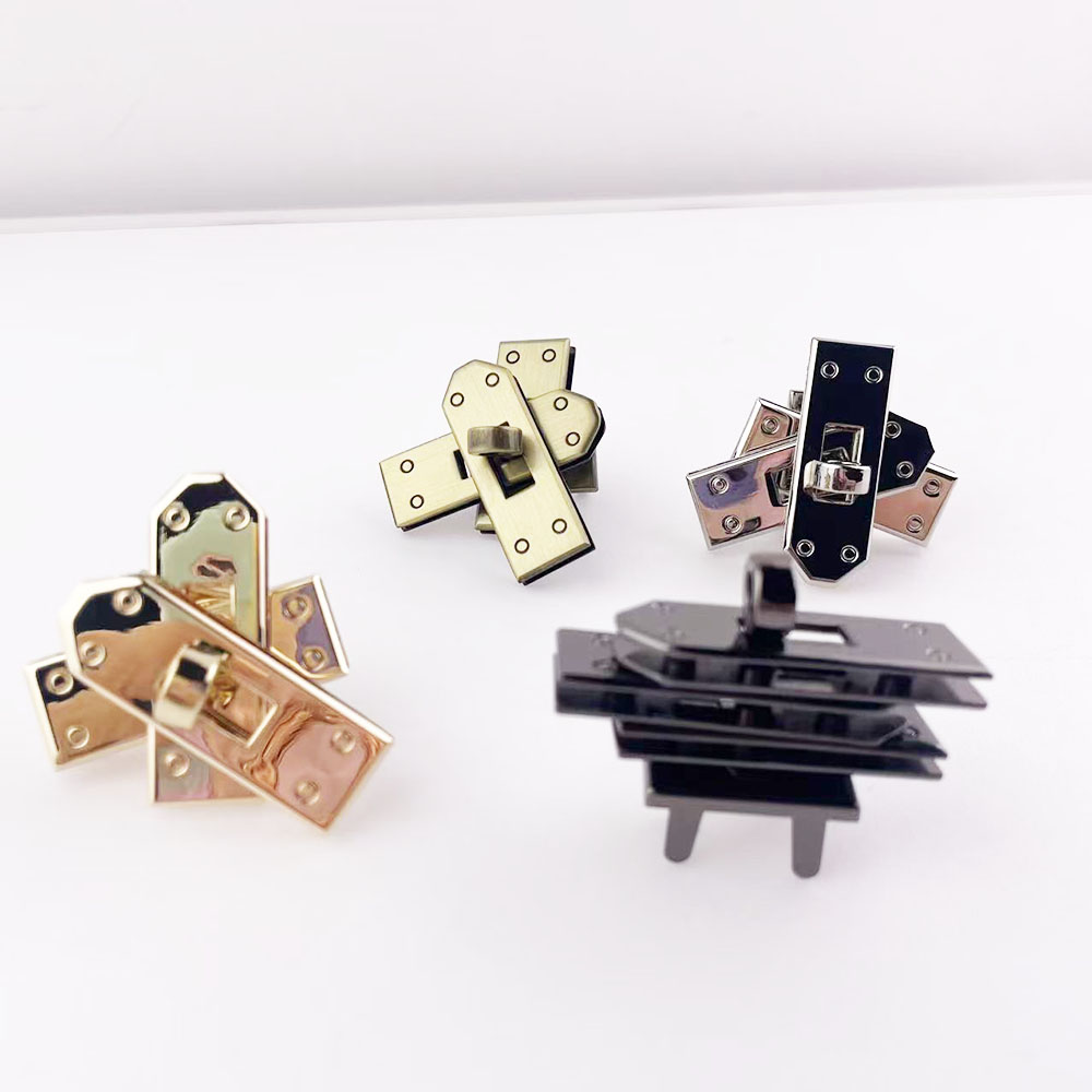 Leatherwork Hardware - 1 conjunto (4 peças) de fechos