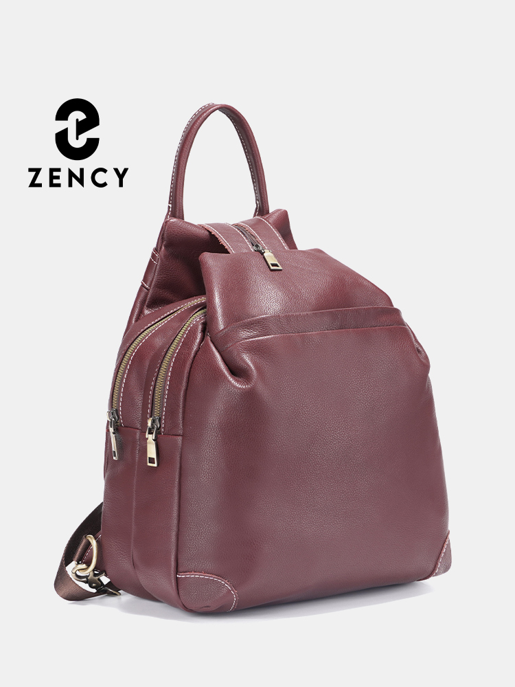 Leather Work Rucksack - Zency mochila vintage feminina de couro