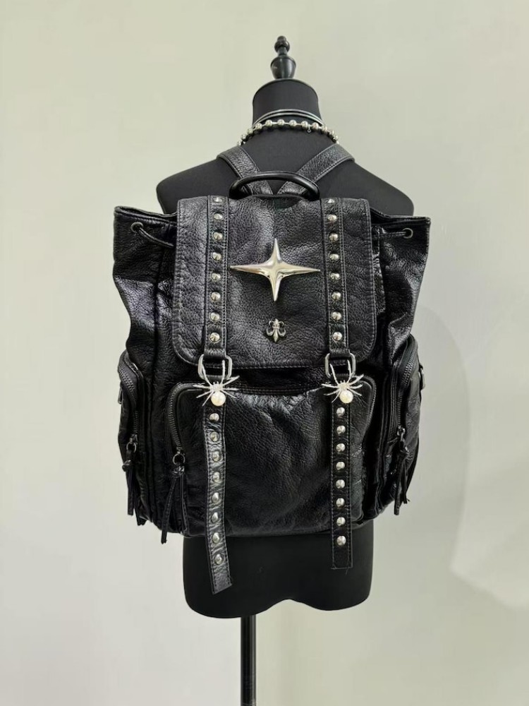 Leatherwork Rivets - Gótico punk couro do plutônio bolsa
