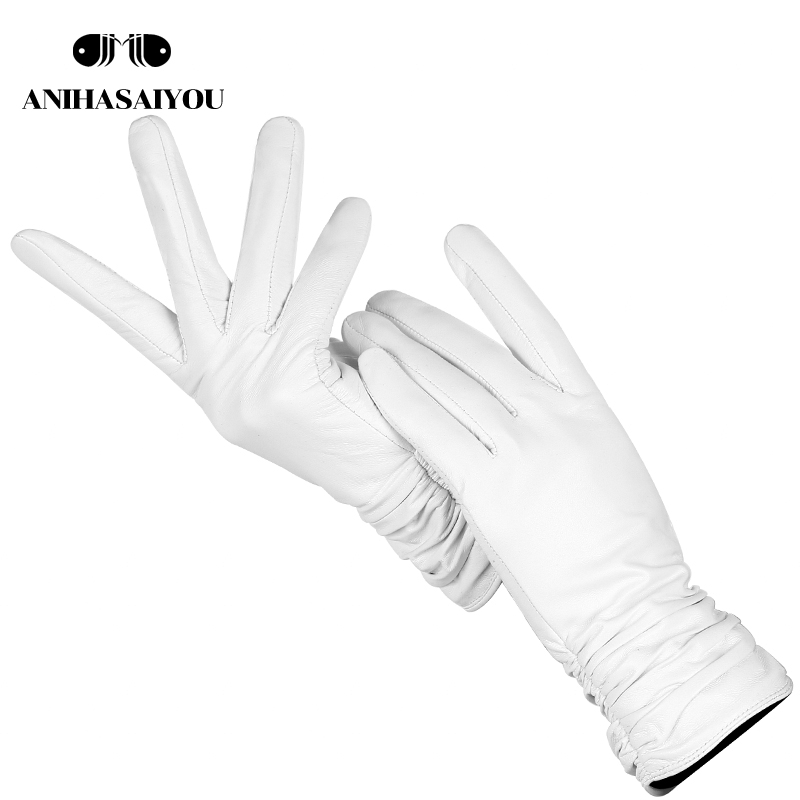 Leather Work Winter Gloves - Luvas Brancas de Moda e Conforto,