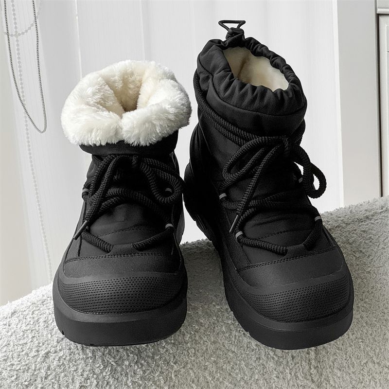 Leather Work Flats - Designer novas botas de neve masculinas