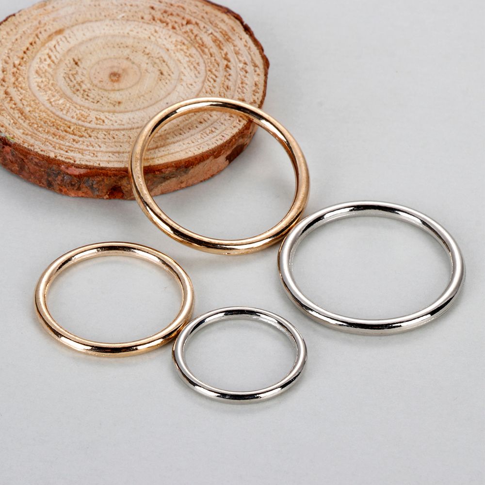 Belt Buckle Blank - Prata e Ouro Metal Buckle O