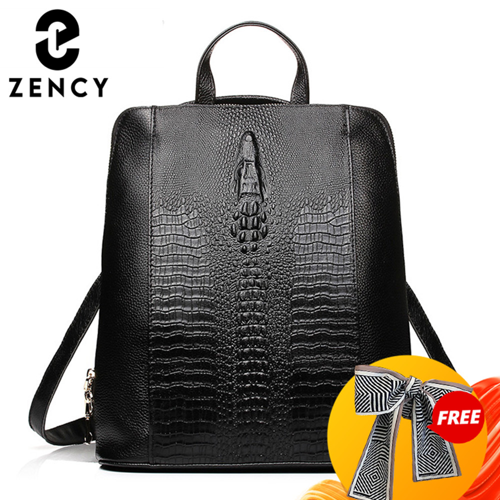 Leather Work Bag Women - Mochila Feminina Zency de Couro de