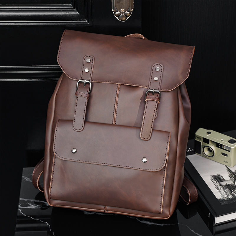 Goyn mochila de couro masculin - Leather Work Rucksack avaliação e preço