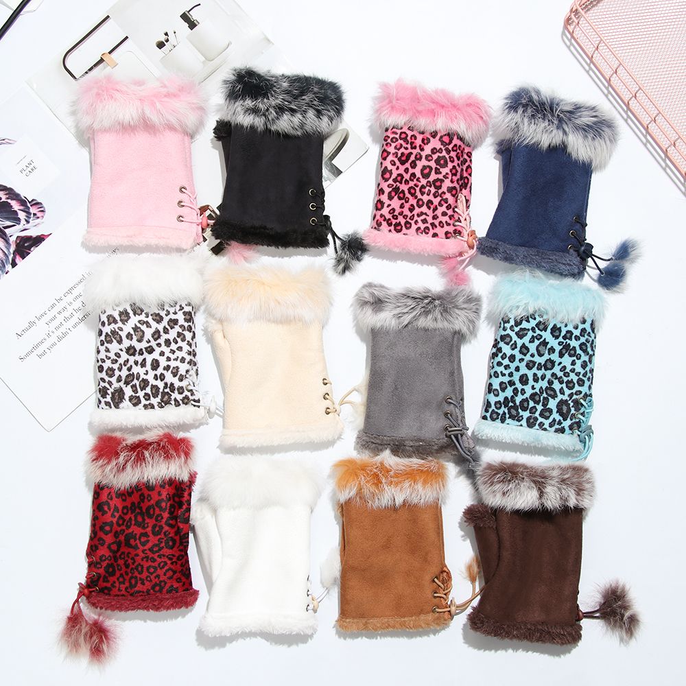 Luvas falsas de cabelo de coel - Leather Work Winter Gloves avaliação e preço