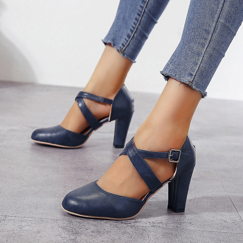 Sapatos Femininos de Salto Alt - Belt Buckle Blank avaliação e preço