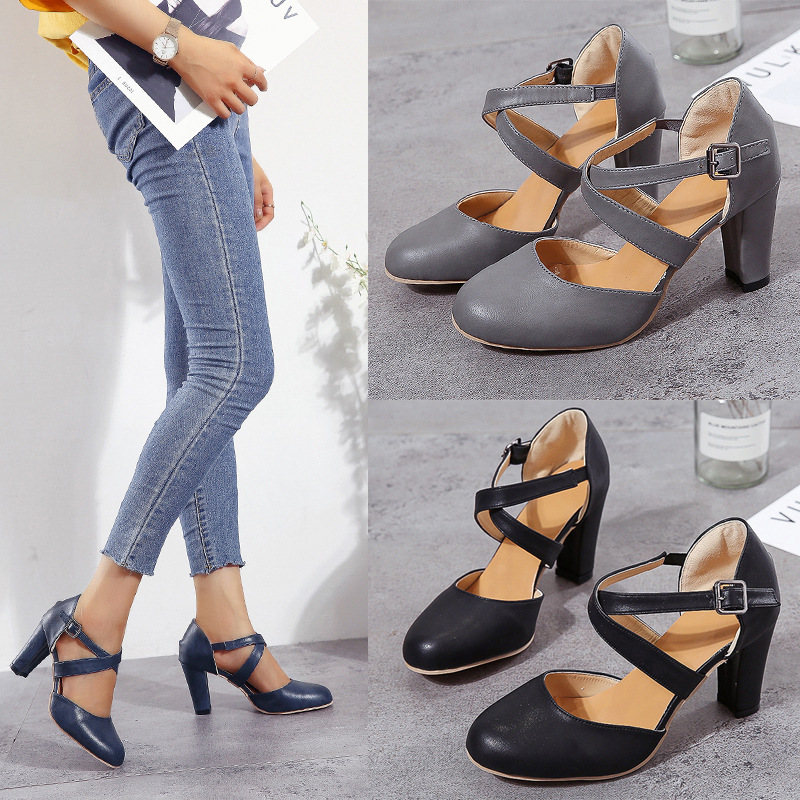 Sapatos Femininos de Salto Alt - Belt Buckle Blank avaliação e preço