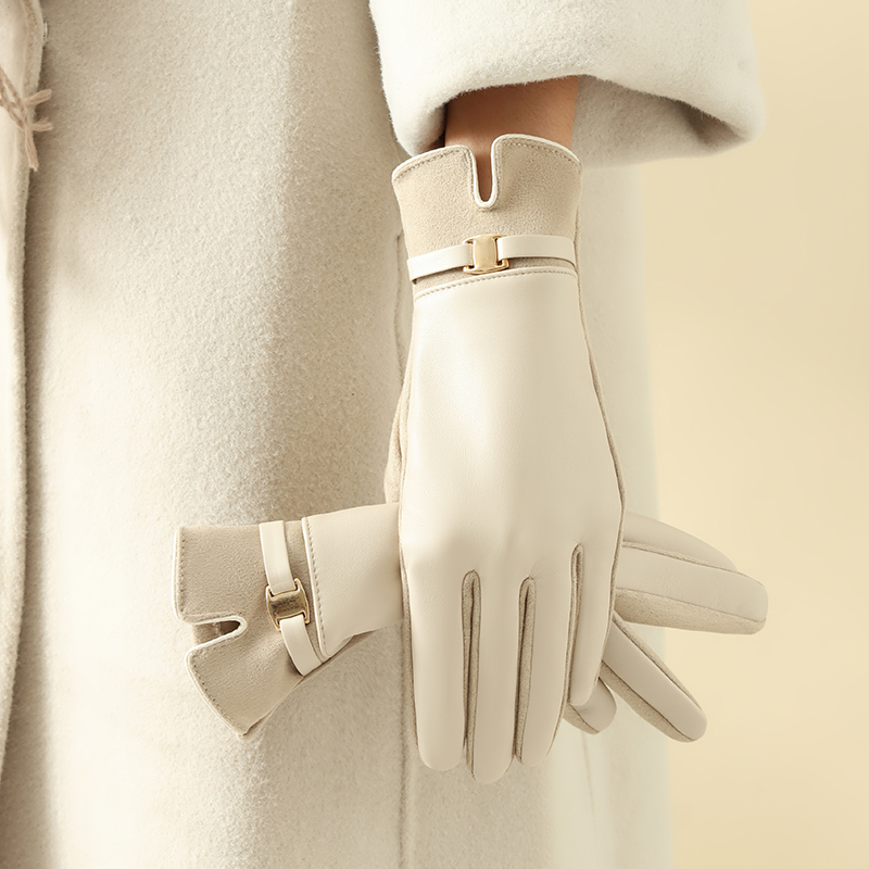 1 par de luvas para mulheres n - Leather Work Winter Gloves avaliação e preço