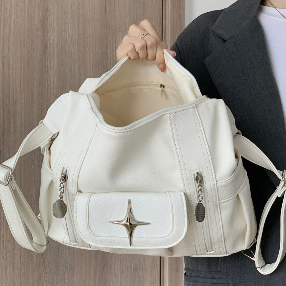 Bolsa agradável feminina moda  - Leather Work Bag Women avaliação e preço