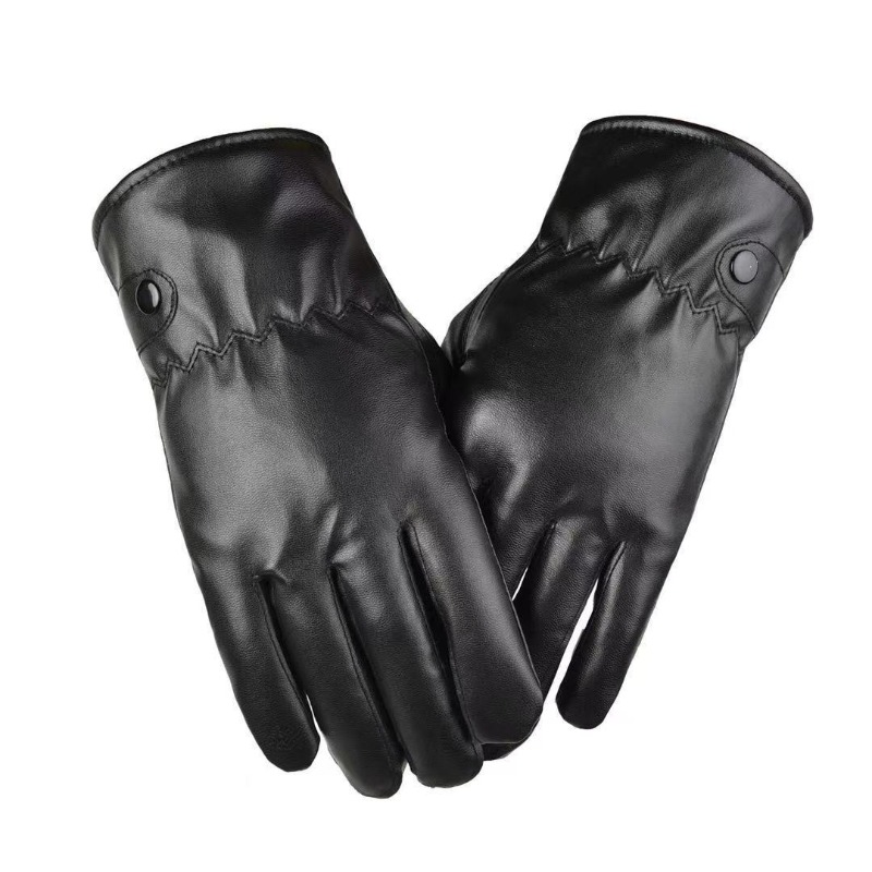 Moda inverno preto luvas de co - Leather Work Winter Gloves avaliação e preço