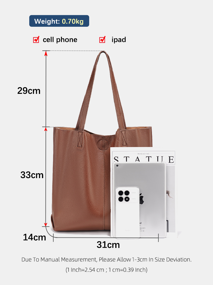 Bolsa Feminina Zency de Grande - Leather Work Bag Women avaliação e preço