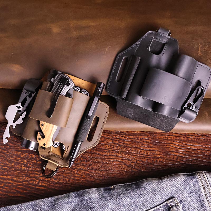 Pochete tática de couro genuín - Leatherwork Knife Sheath avaliação e preço