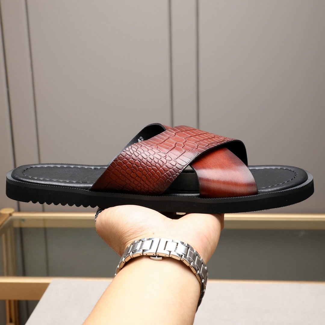 Sandálias de Luxo Masculinas A - Leather Work Flats avaliação e preço
