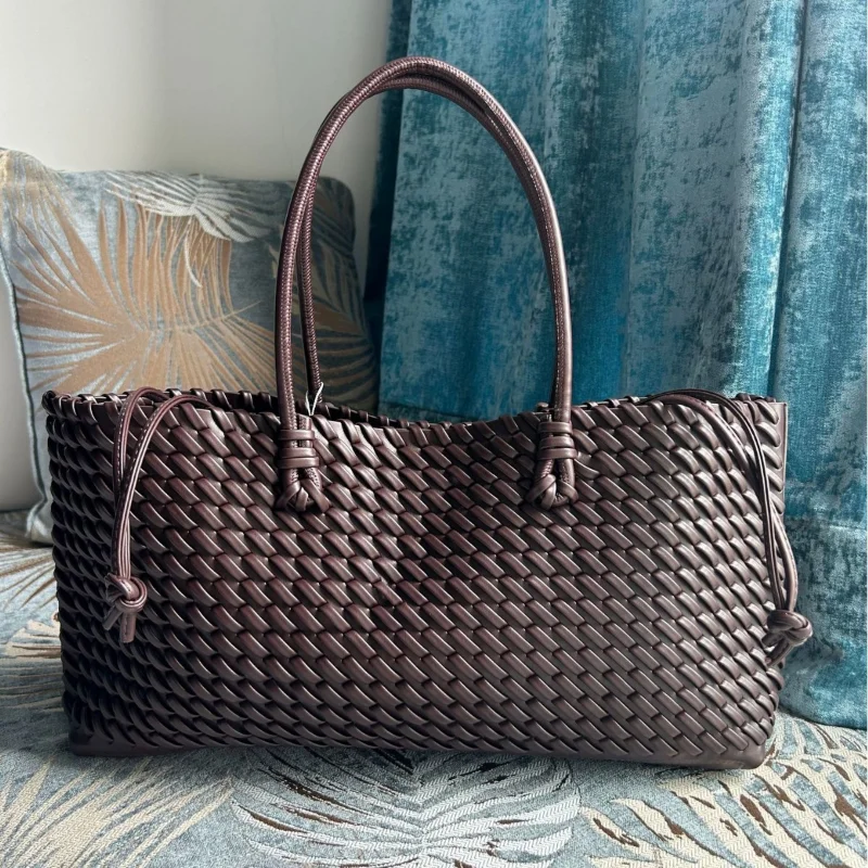 Bolsa Tote de Luxo em PU Tranç - Leather Work Bag Women avaliação e preço