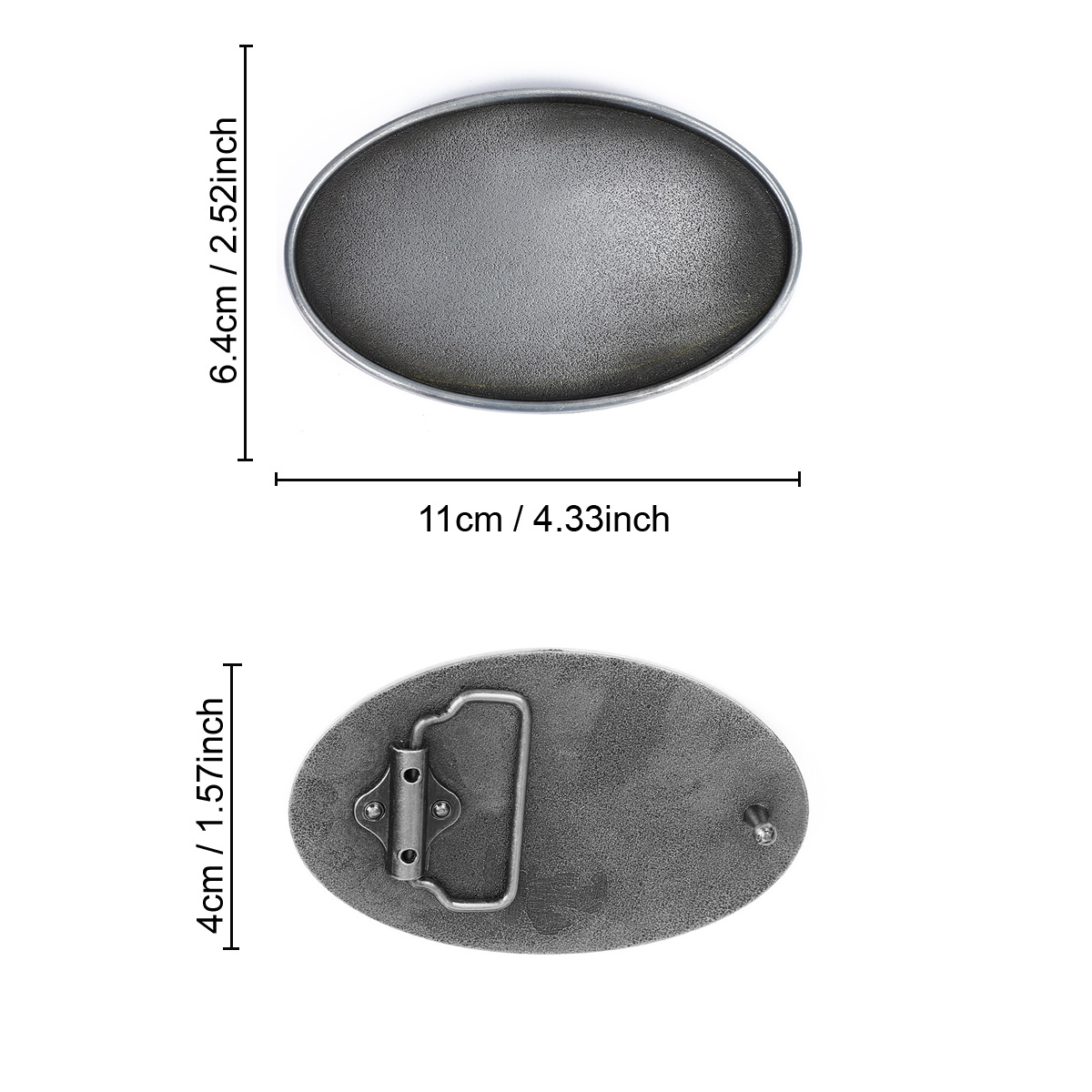Fivela de Cinto Oval Lisa com  - Belt Buckle Blank avaliação e preço