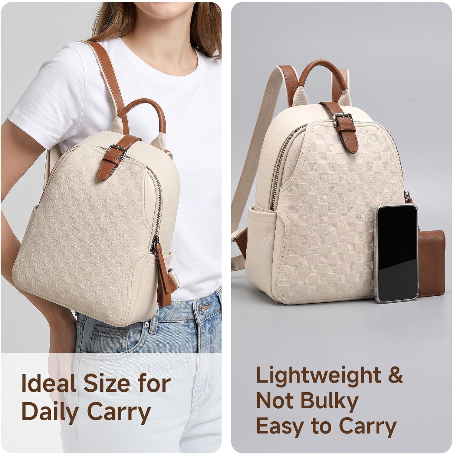 Mochila Pequena para Mulheres, - Leather Work Rucksack avaliação e preço