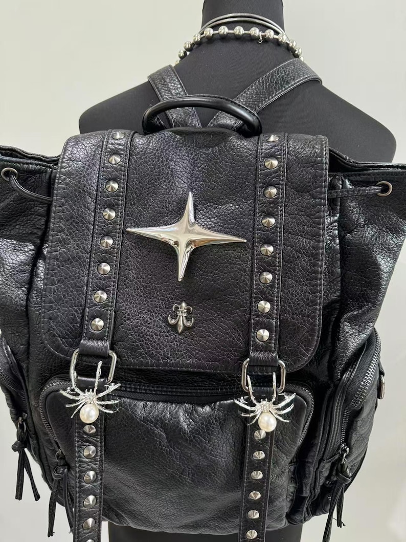 Gótico punk couro do plutônio  - Leatherwork Rivets avaliação e preço