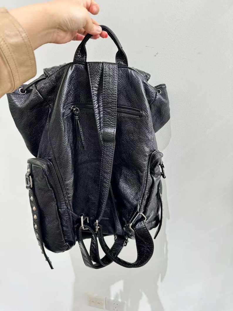 Gótico punk couro do plutônio  - Leatherwork Rivets avaliação e preço
