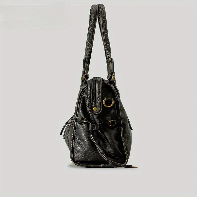 Moda feminina vintage lavado b - Leatherwork Rivets avaliação e preço