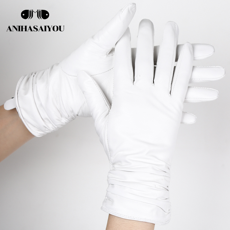Luvas Brancas de Moda e Confor - Leather Work Winter Gloves avaliação e preço