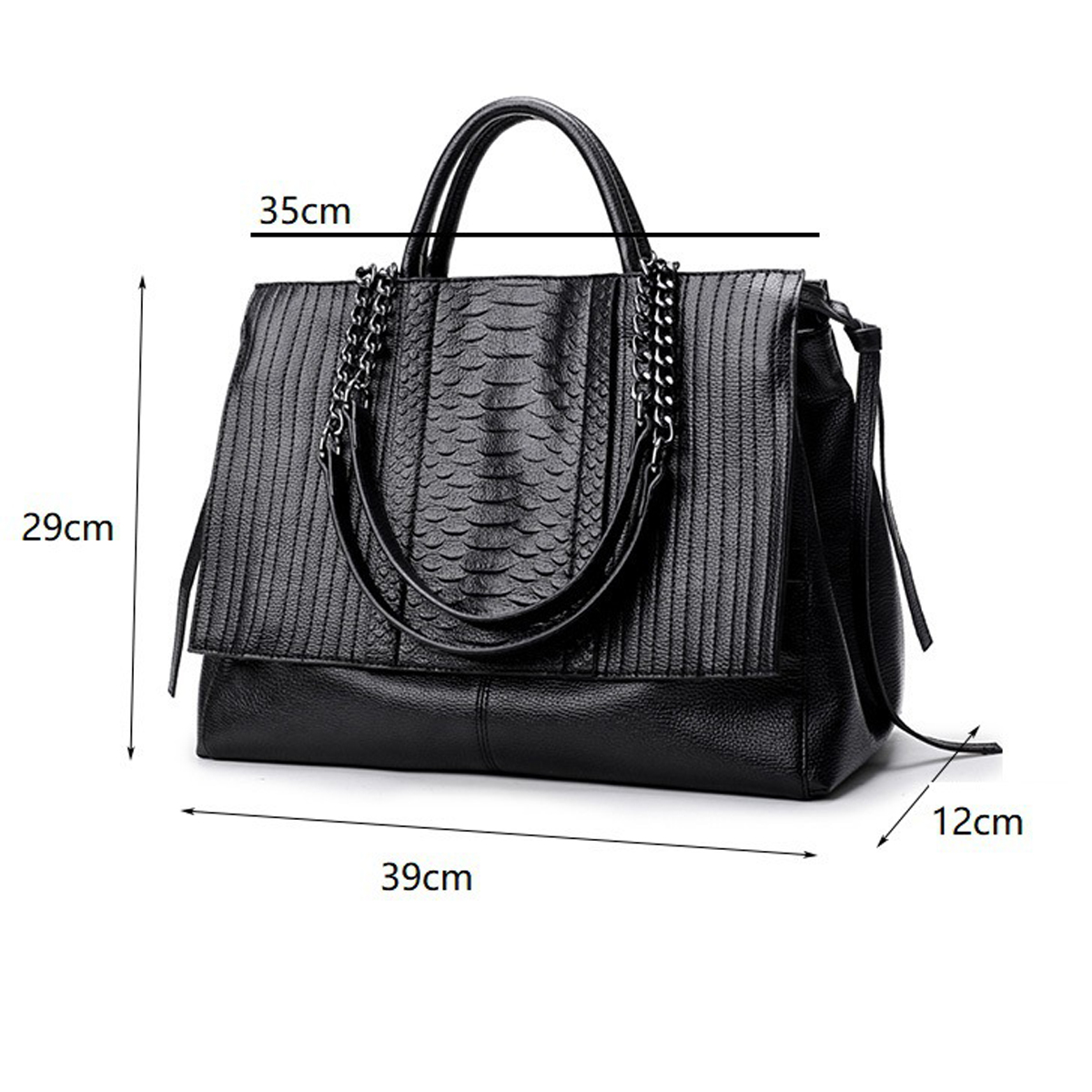 Bolsa tote elegante com zíper, - Leather Work Bag Women avaliação e preço