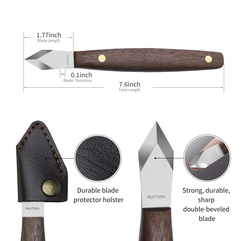Faca de escultura artesanal, m - Leatherwork Knife Sheath avaliação e preço