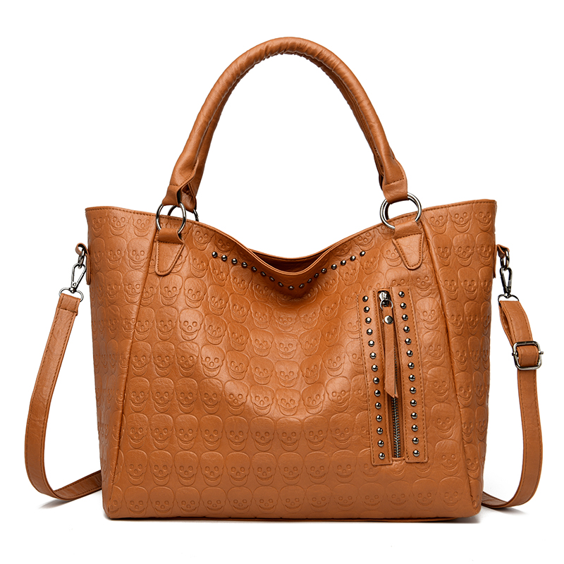 Bolsa Transversal Punk com Est - Leather Work Bag Women avaliação e preço