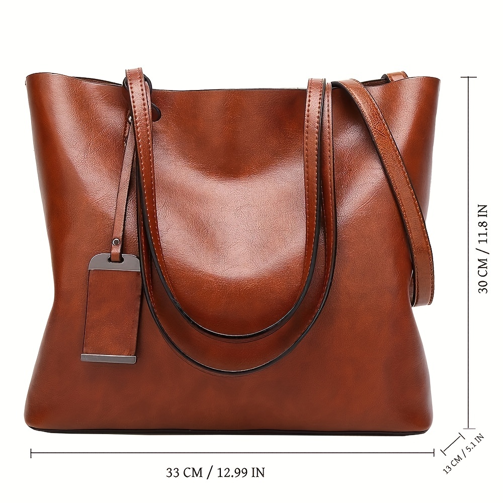 Bolsa de couro retrô clássica  - Leather Work Bag Women avaliação e preço