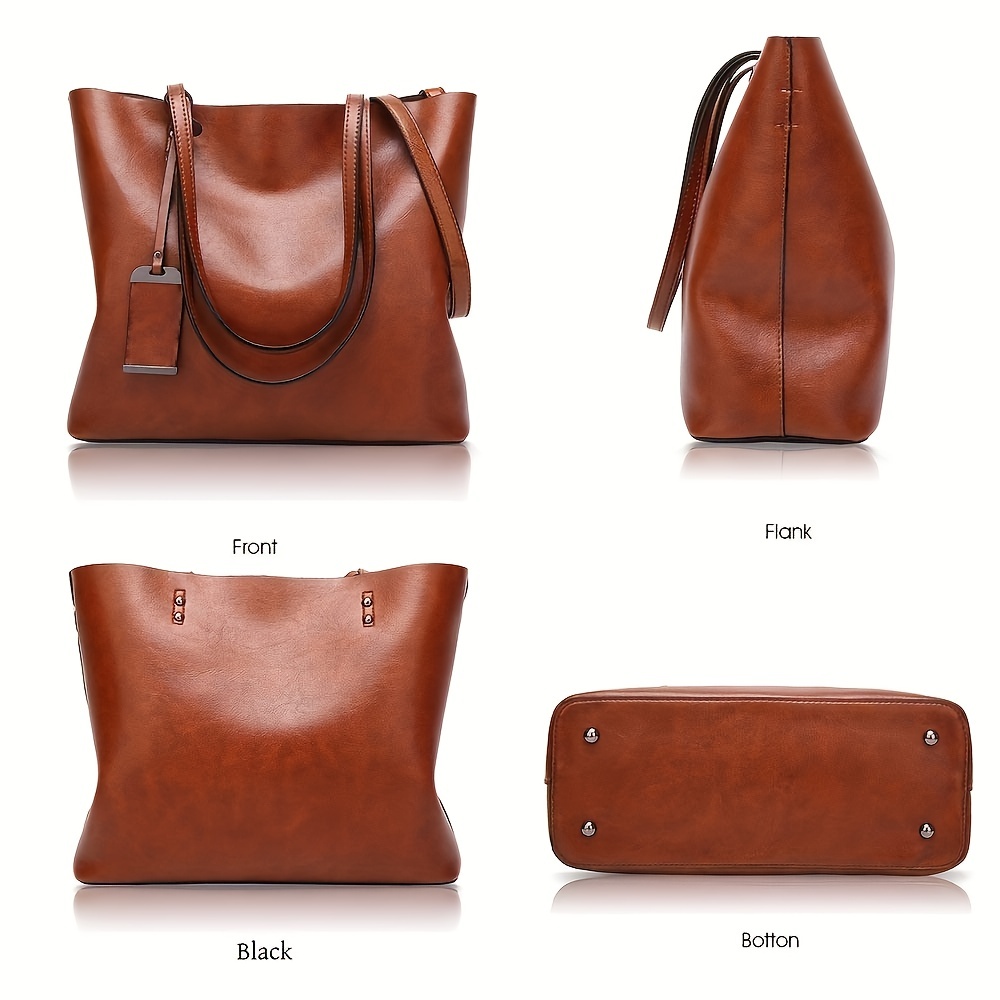 Bolsa de couro retrô clássica  - Leather Work Bag Women avaliação e preço