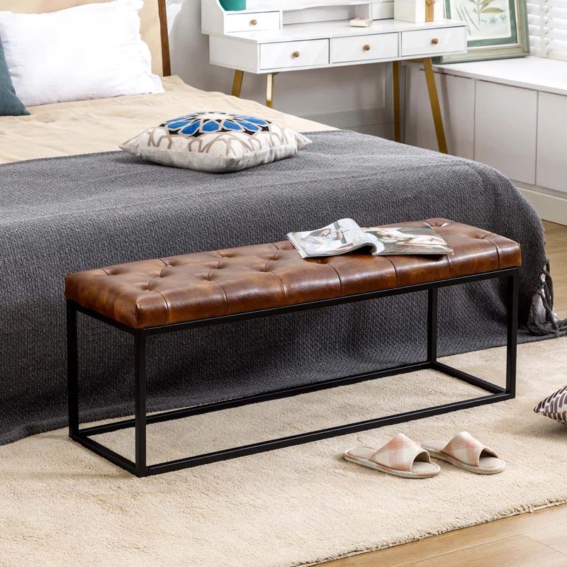 #   Banco Longo de Madeira par - Leatherwork Bench avaliação e preço