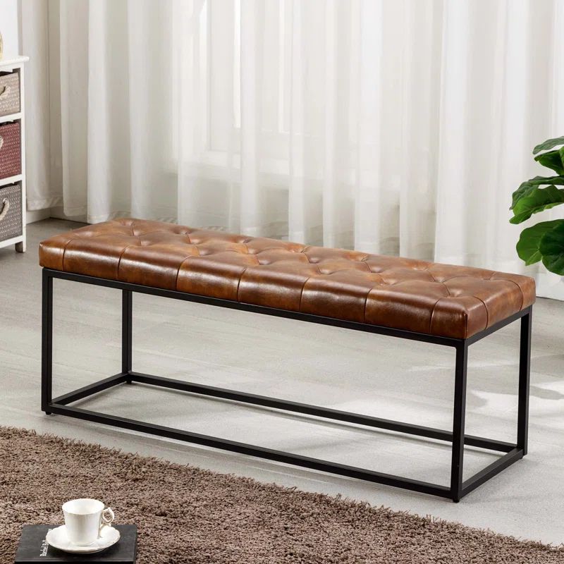#   Banco Longo de Madeira par - Leatherwork Bench avaliação e preço